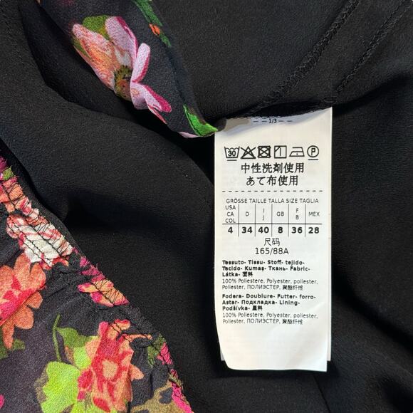 Marella Bacini Ruffle Dress NEW Women's SZ 4 Floral Sheer Sleeve Party Spring - Picture 13 of 15